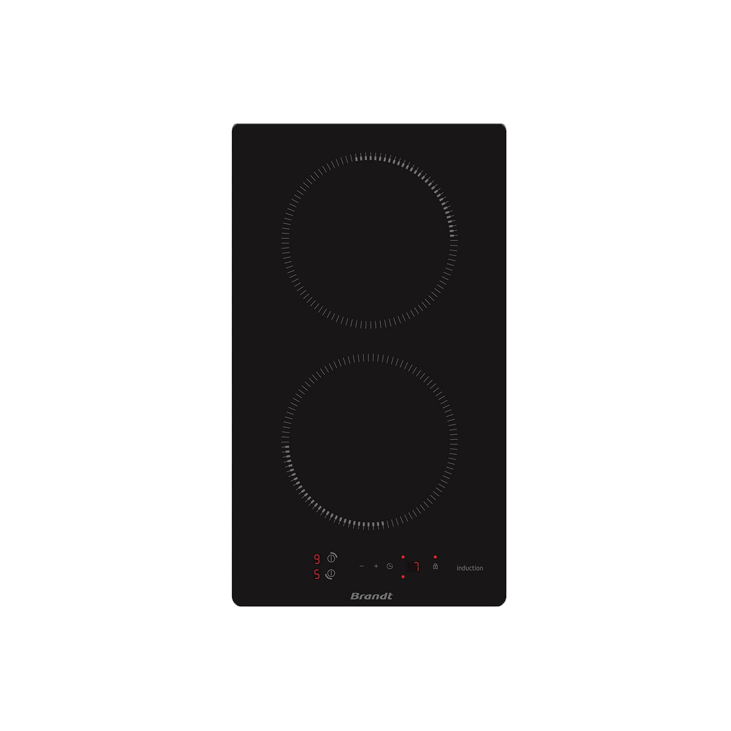 Brandt BPI6210B Plaque Induction Encastrable Noir 2 Foyers 3600W Minuterie Automatique Fabrication Française